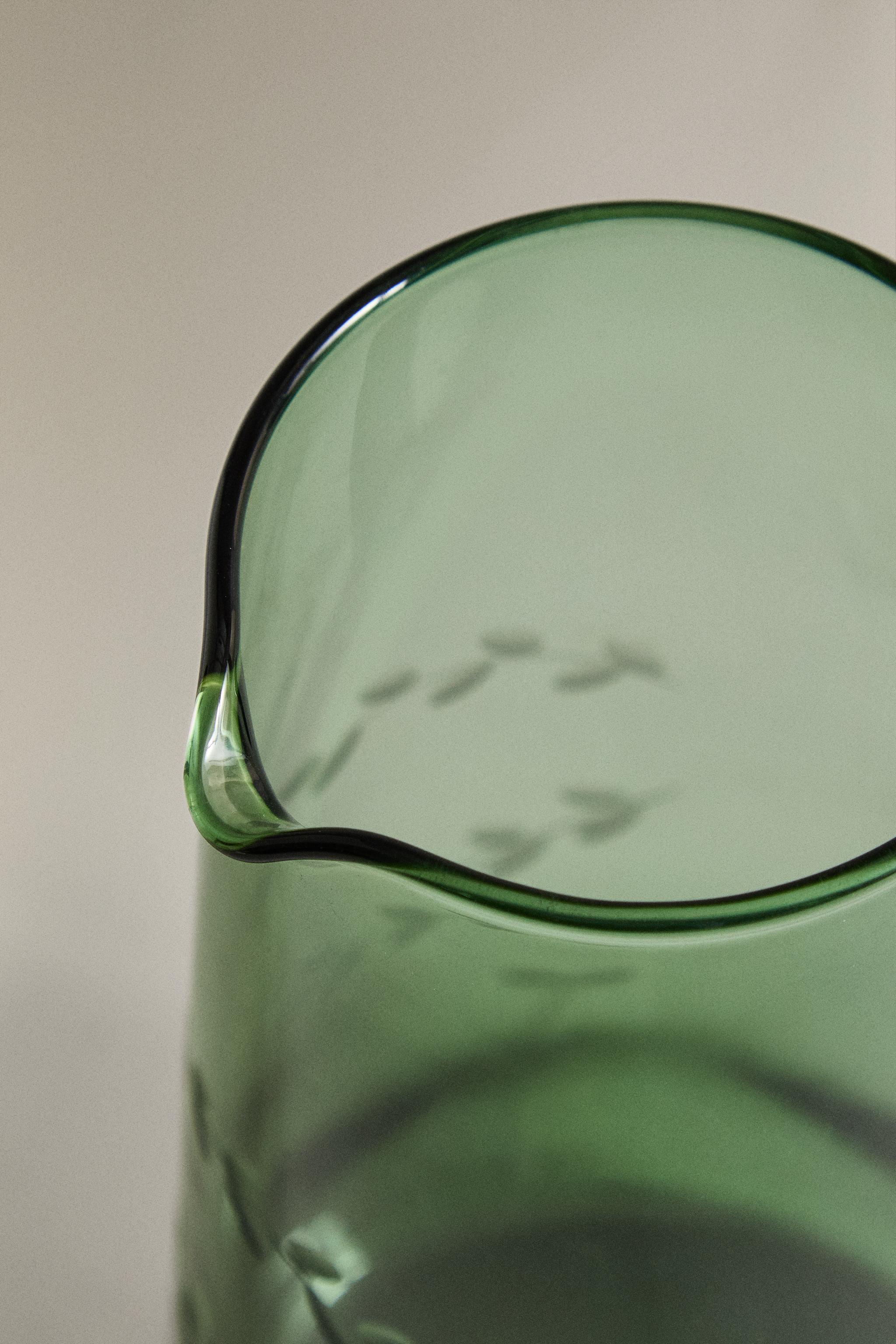 CHRISTMAS LEAF GLASS PITCHER